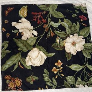 8 Custom napkins Waverly Floral Fabric black magnolia dogwood 20" x 20"